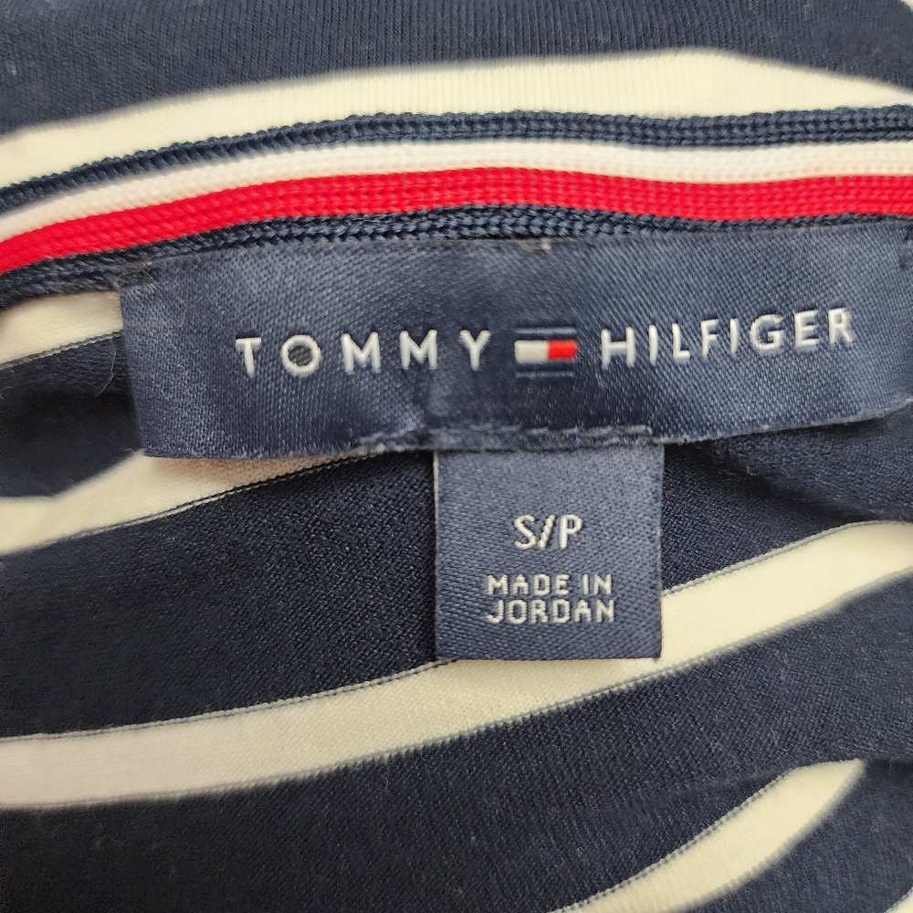 Tommy Hilfiger Size Small navy/white striped sleeveless blouse Tank Top - Picture 4 of 7